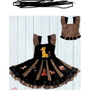 Leopard Print”Lion King”  Kids Costume Dress - also great for ice skaters